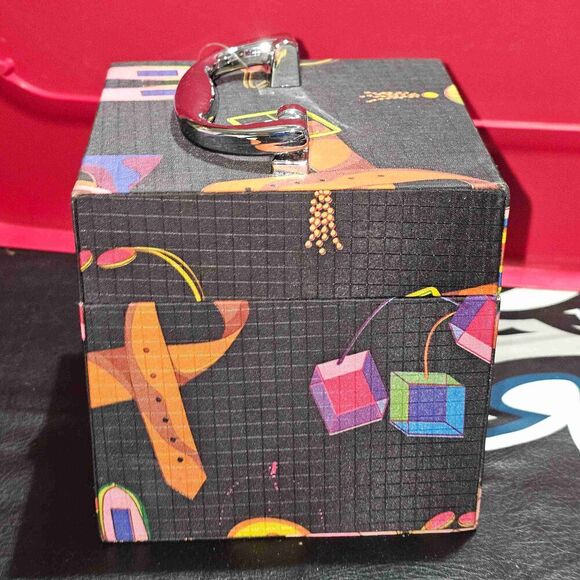 NEW Caboodles Black Multicolor Locking Cosmetic Organizer Case 5x5x5 - Picture 2 of 8